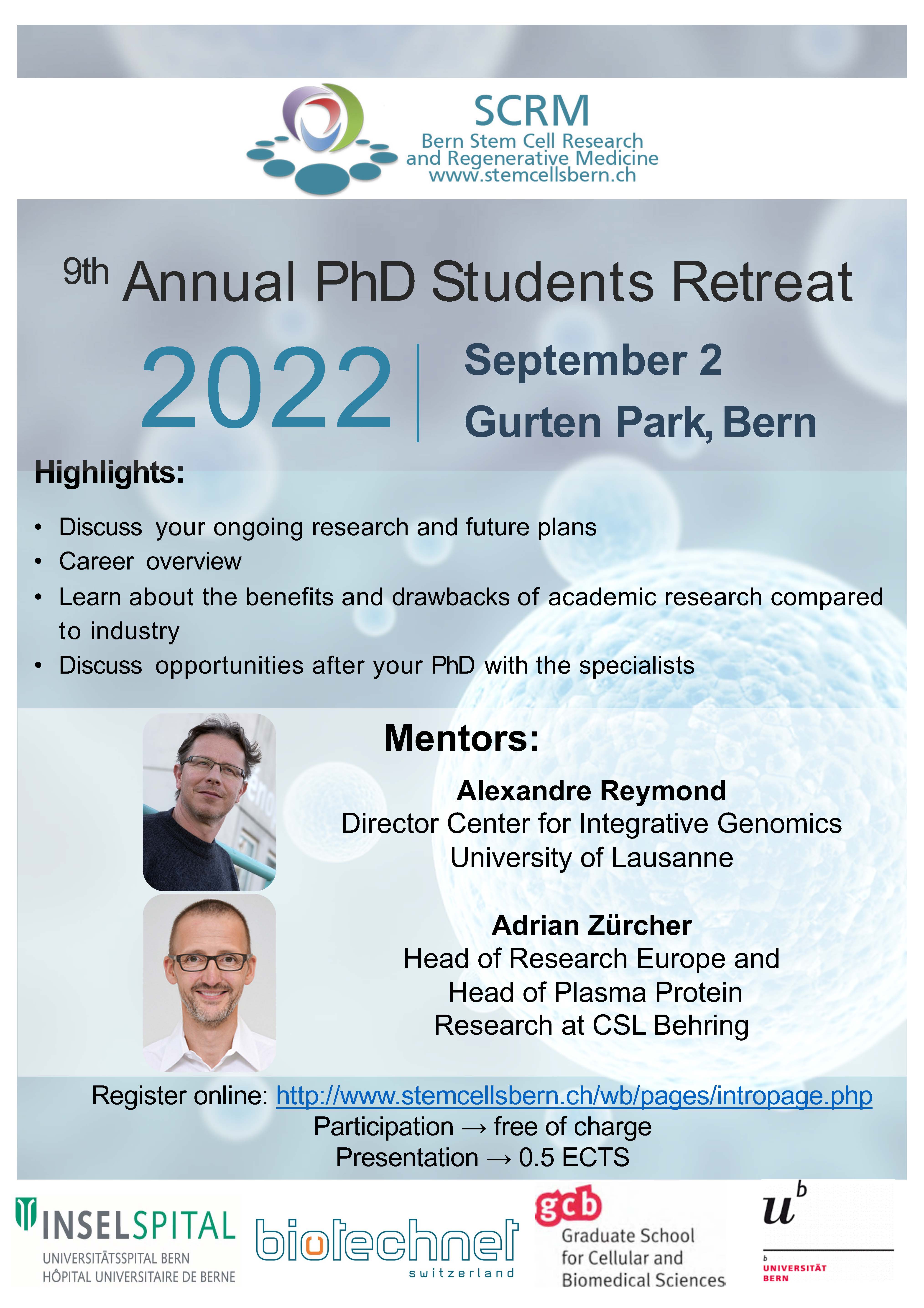 SCRM PhD Students Retreat Flyer 2022